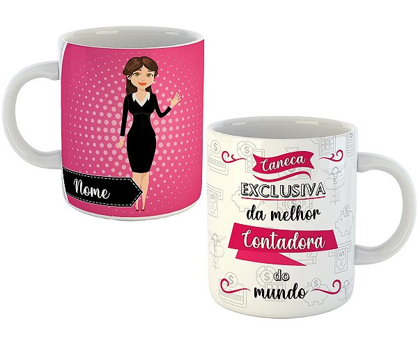 Caneca melhor contadora do mundo nome personalizado