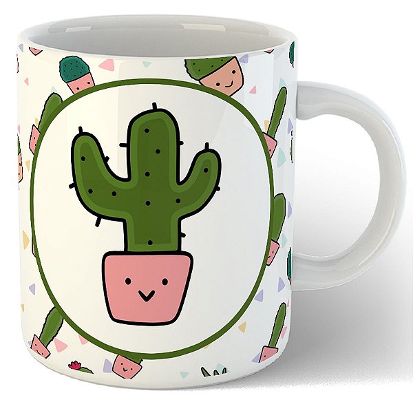 Caneca cacto presente fofo divertido planta
