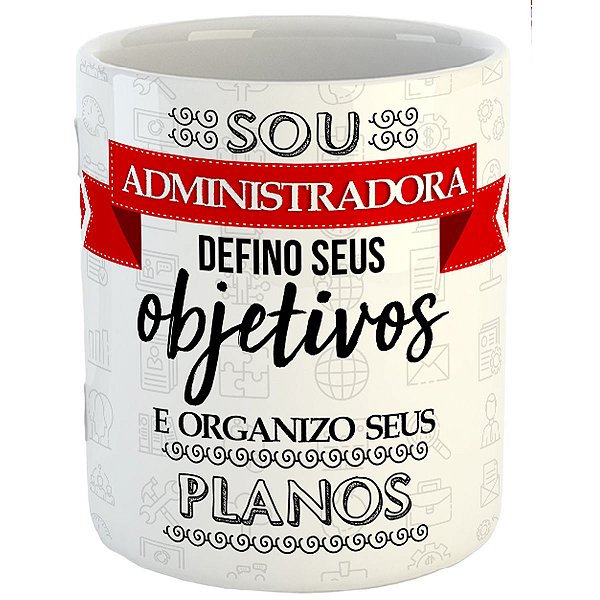 Caneca administradora com nome personalizado profissão