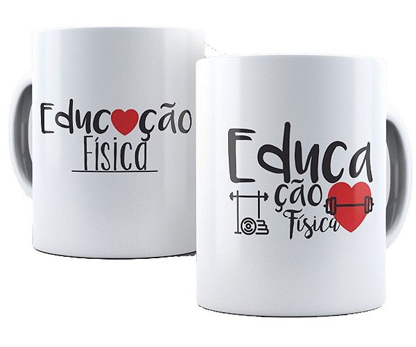 Caneca educação física profissão curso personal professor
