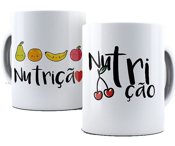 Caneca nutrição nutricionista presente faculdade profissão