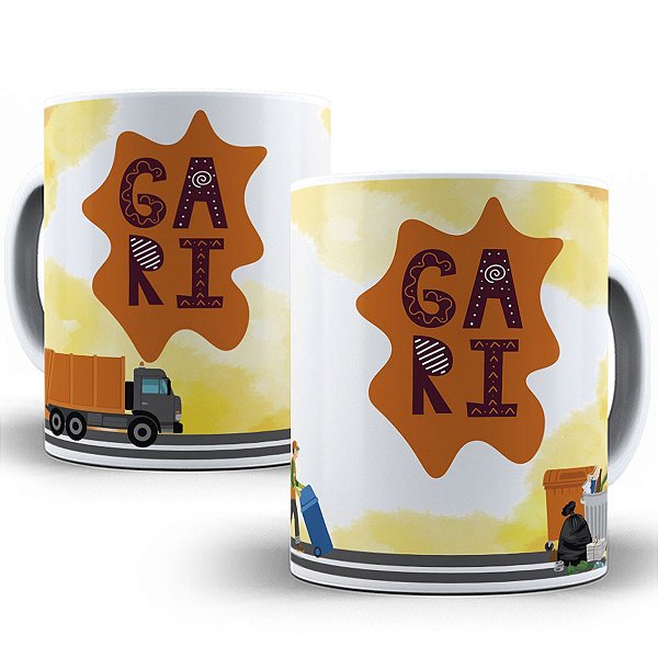 Caneca profissão gari presente trabalho lixeiro