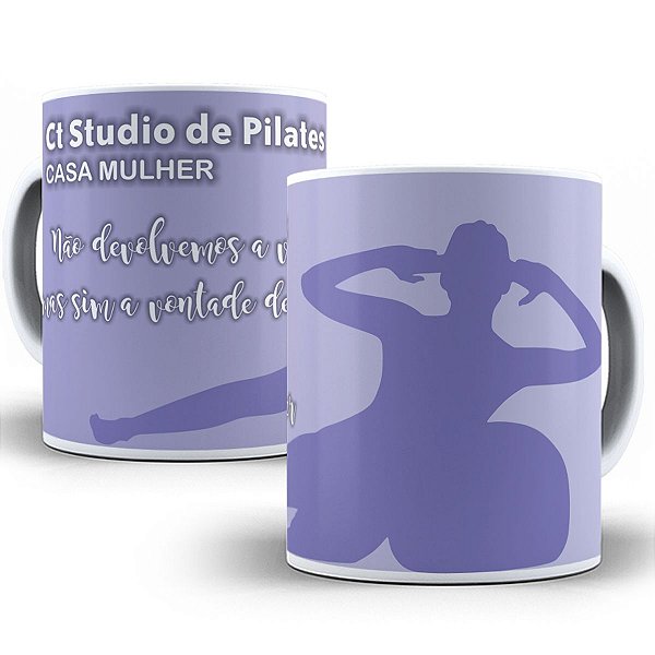 Caneca pilates exercicio físico treinamento presente