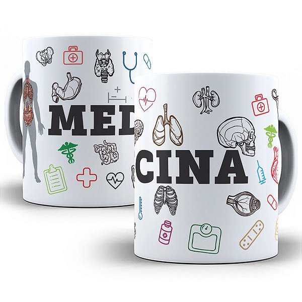 Caneca medicina presente profissão médico doutor