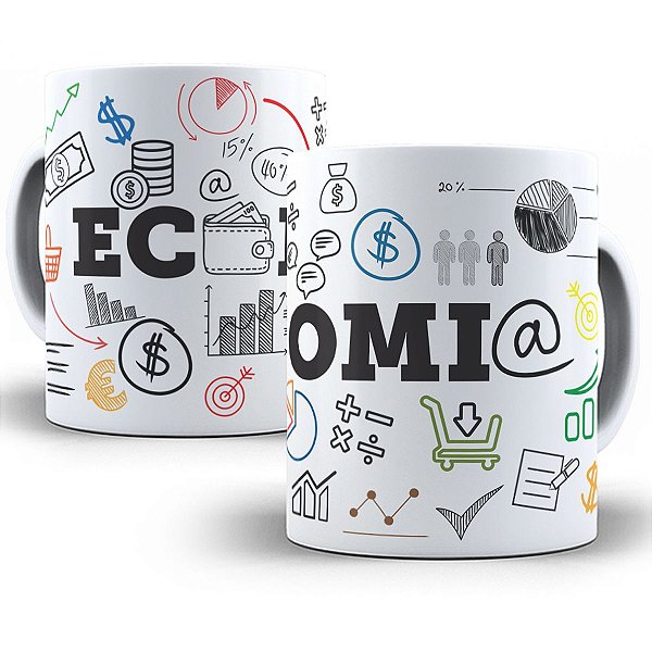 Caneca economia presente profissão economista