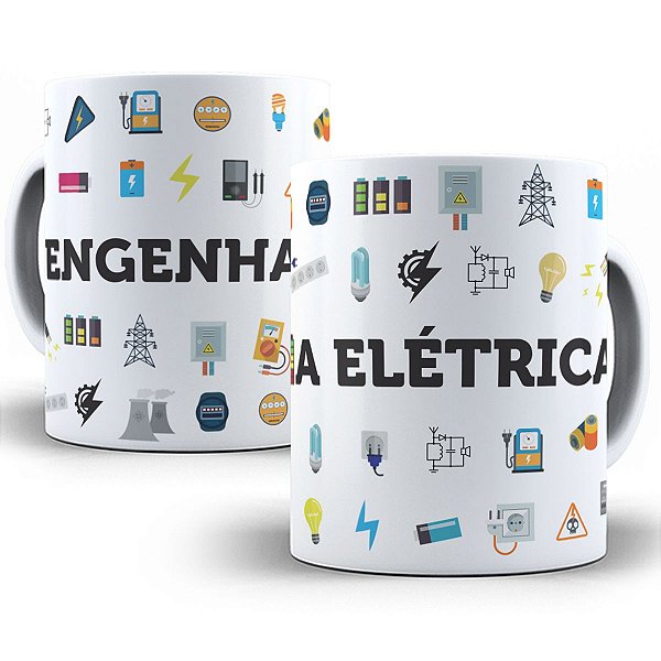 Caneca profissões engenharia elétrica engenheiro presente