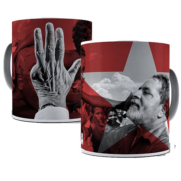 Caneca presidente lula 2022 pt 13 é lula lá estrela