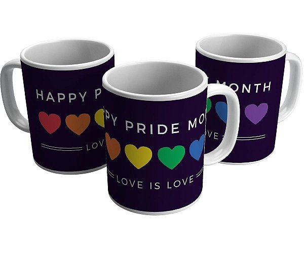 Caneca happy pride month presente mes do orgulho lgbt