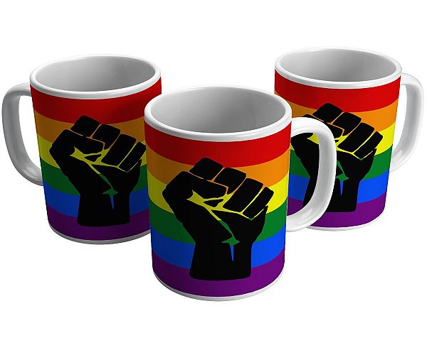 Caneca orgulho gay direitos luta lgbt pride presente