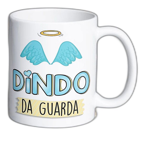 Caneca dindo da guarda presente padrinho amor anjo