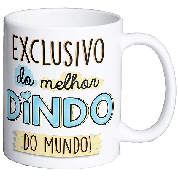 Caneca exclusivo do melhor dindo do mundo presente padrinho