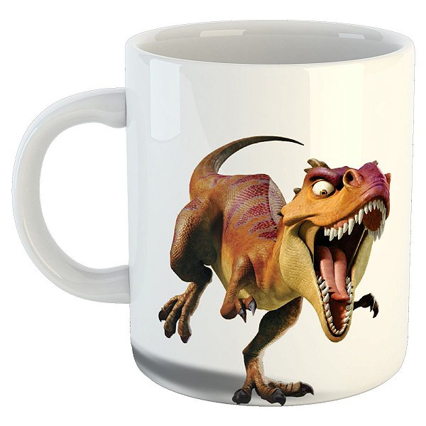 Caneca dinossauro divertido t-rex tiranossauro dino presente