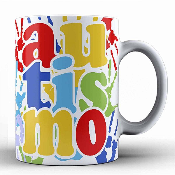 Caneca autismo presente inclusão autista