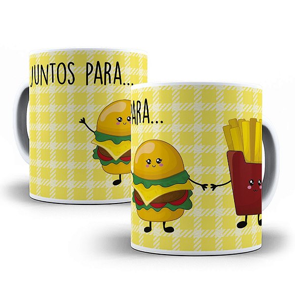 Caneca juntos para sempre divertido amizade dia do amigo
