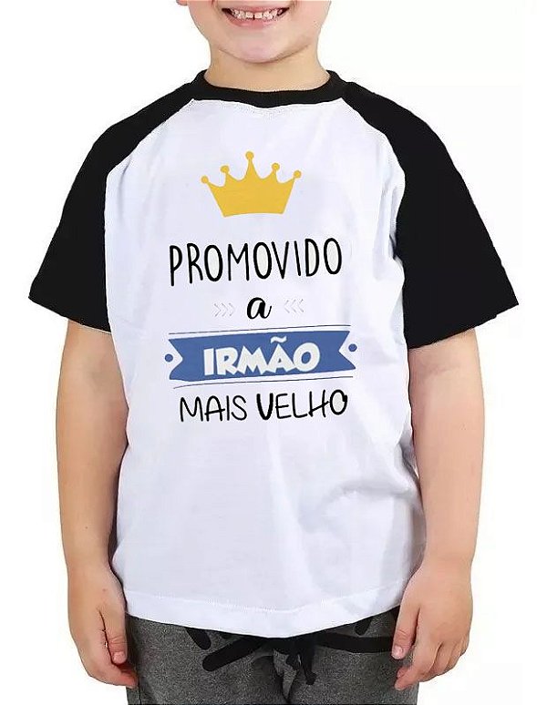 Camiseta promovido a irmao mais velho infantil camisa