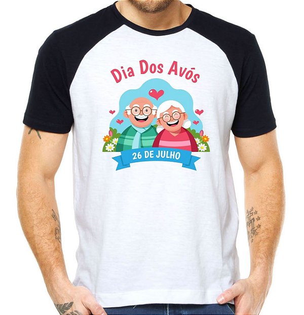 kit 2 camisetas dia dos avós vovô vovó camisa
