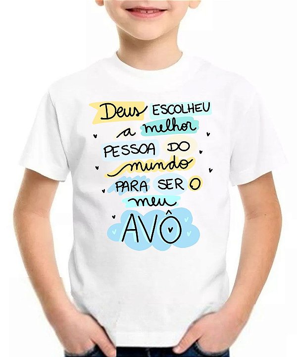 Camiseta melhor avô do mundo vovô camisa infantil