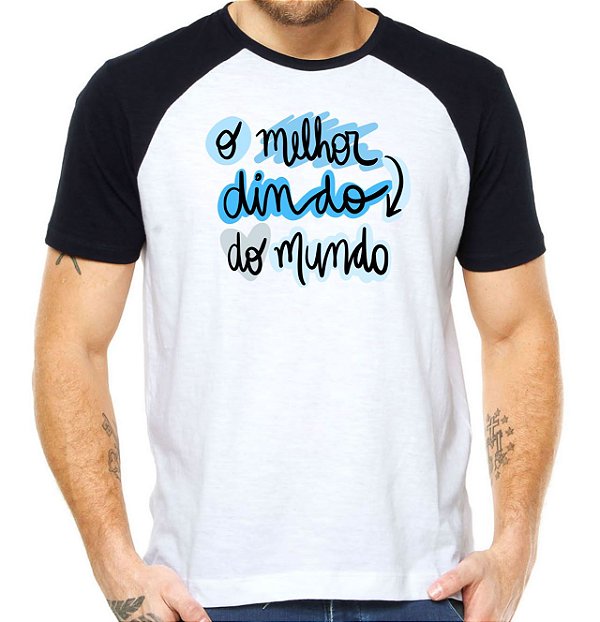 Camisa o melhor dindo do mundo camiseta padrinho raglan