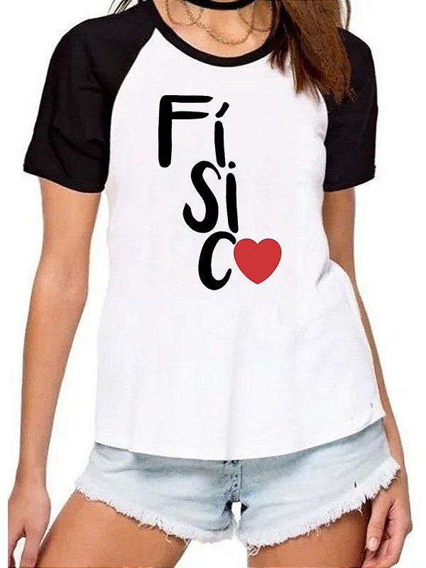 Camisa love fisica camiseta curso faculdade universitaria