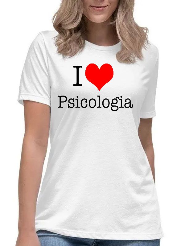 Camiseta i love psicologia curso faculdade camisa