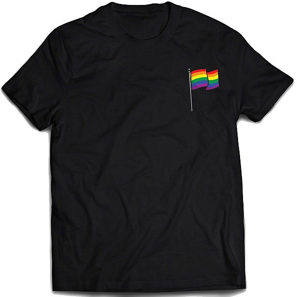 Camiseta bandeira LGBTQIA+ Camisa Lgbt Pride love good vibes