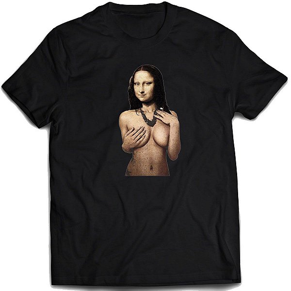 Camisa mona lisa sexy camiseta arte swag sensual