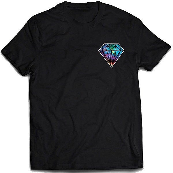 Camiseta Diamante Camiseta Moda Street Galaxia estilo de rua