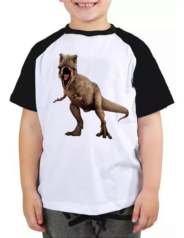 Camiseta Infantil Tiranossauro rex t-rex dino camisa menino