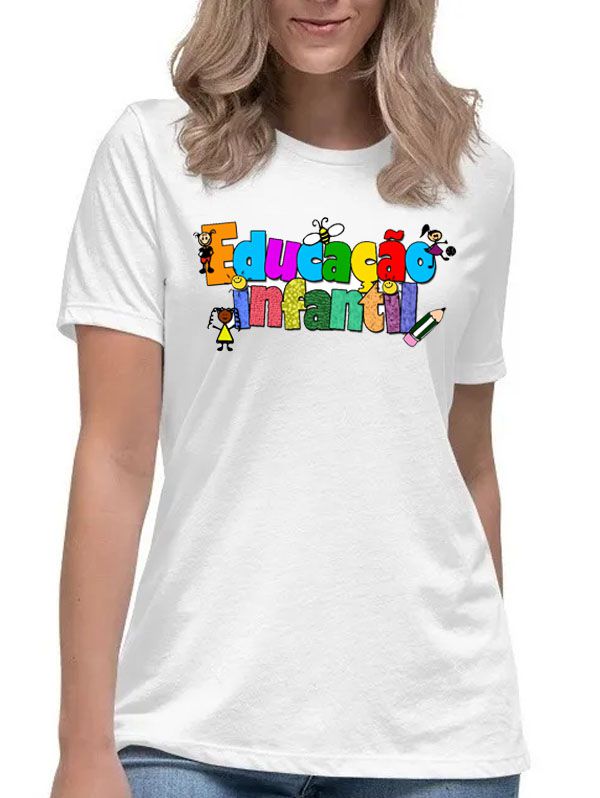 Camiseta feminina Ensino educação infantil inclusão social
