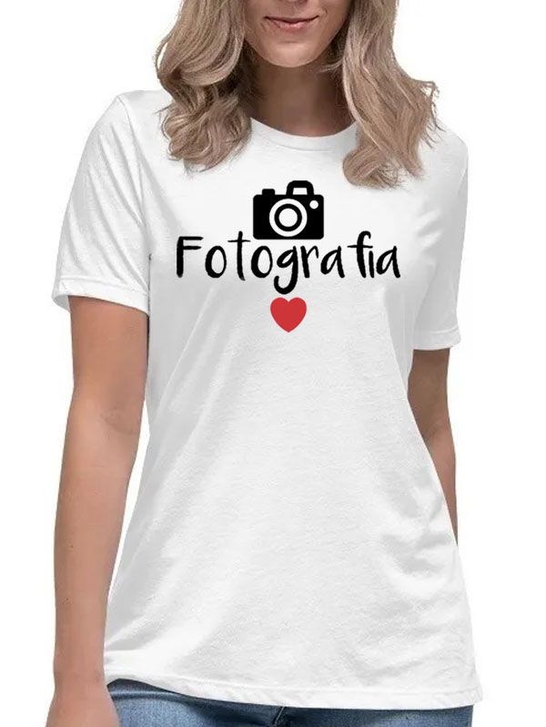 Camiseta Feminina curso de fotografia camisa faculdade