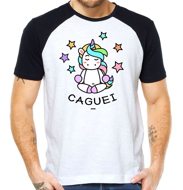 Camiseta unicórnio cague camisa divertida engraçada meme