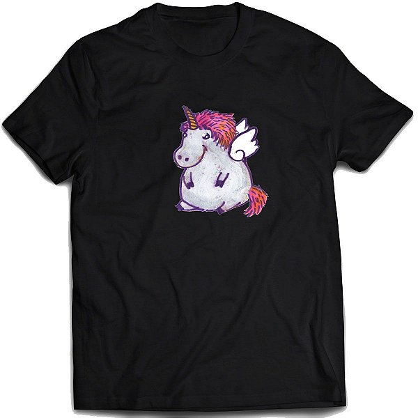 Camiseta Unicórnio gordo camisa divertida engraçada meme