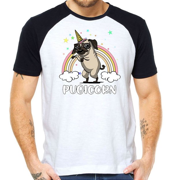 Camiseta Pugicorn camisa pug unicórnio fofo divertido