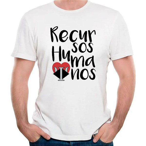 Camiseta universitária recursos hum camisa faculdade