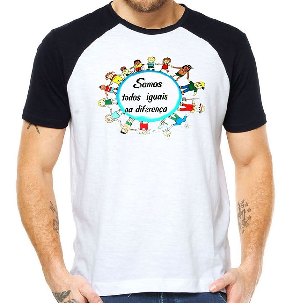 Camiseta educação especial infantil somos todo iguais