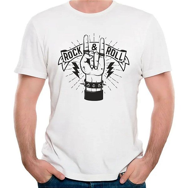 Camiseta rock and roll hard rock camisa musica top
