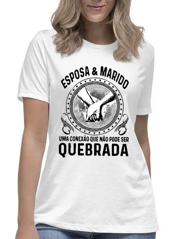 Camiseta marido e mulher união inquebrável camisa blusa