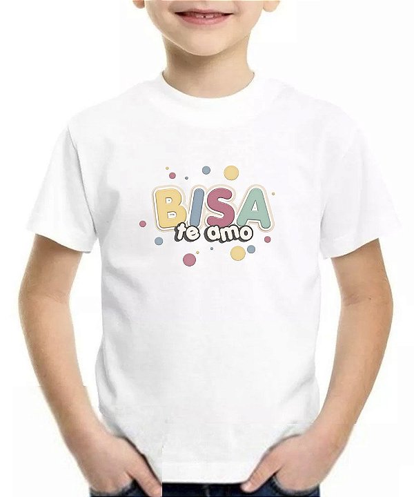 Camiseta infantil bisa te amo camisa blusa presente bisavó
