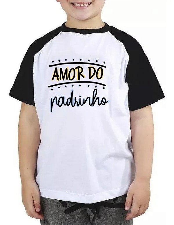 Camiseta infantil amor do padrinho camisa blusa presente