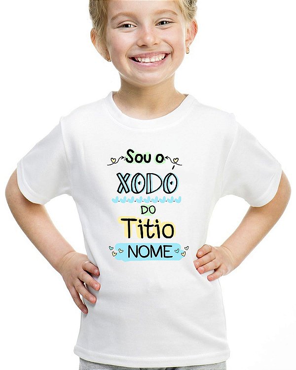 Camiseta infantil sou o xodó do titio personalizada menina