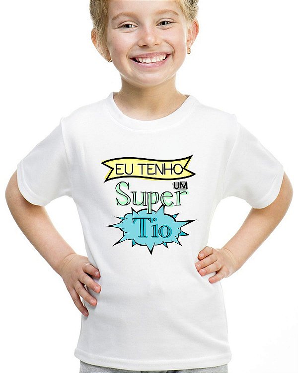 Camiseta infantil eu tenho um super tipo blusa menina camisa
