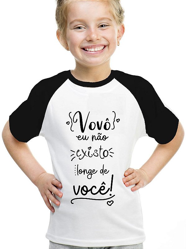 Camiseta infantil vovô eu não existo longe de você blusa