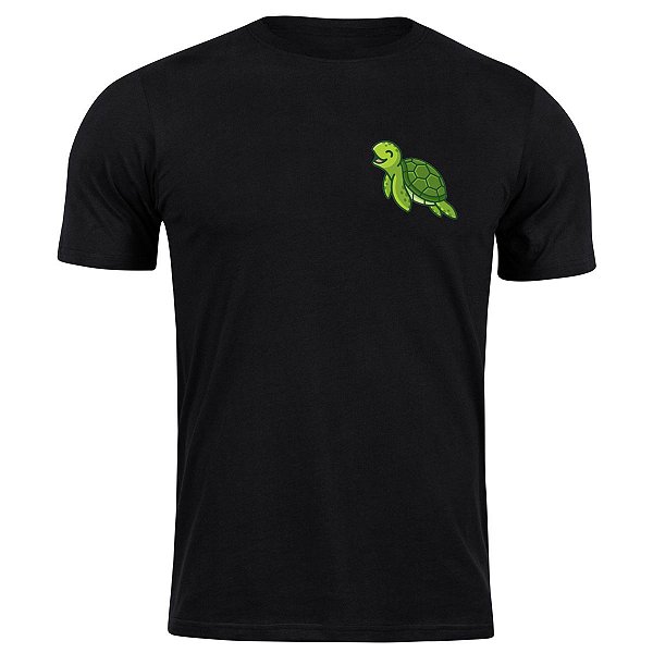 Camiseta algodão tartaruga camisa animal meio ambiente blusa