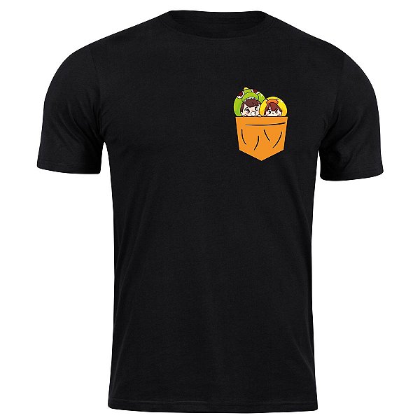 Camiseta algodão crianças de bolso camisa filhos familia