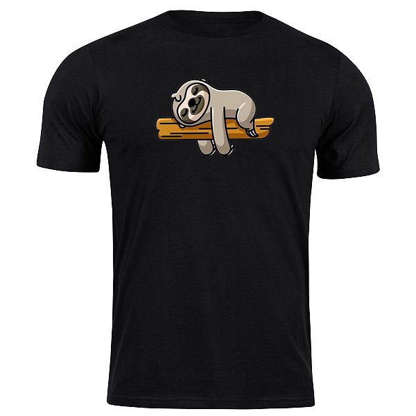Camiseta algodão bicho preguiça bichinho animal blusa camisa
