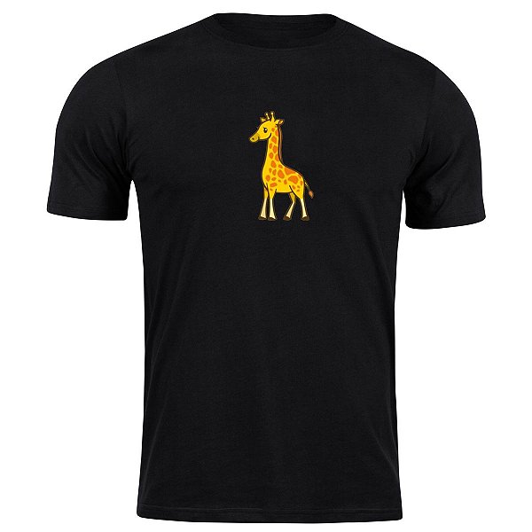 Camiseta algodão girafa camisa blusa animal natureza