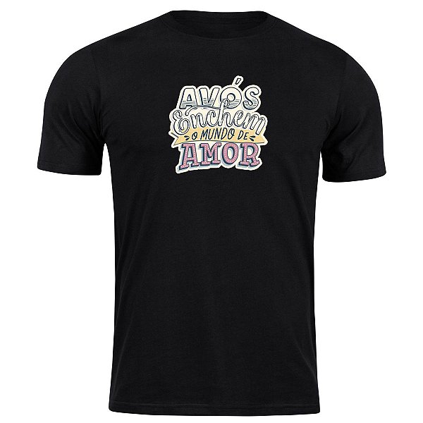 Camiseta algodão avós enchem o mundo de amor blusa camisa