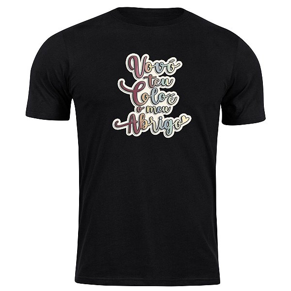 Camiseta algodão vovó teu colo é meu abrigo avó blusa camisa