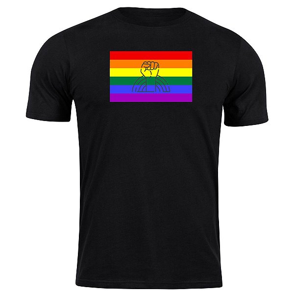 camiseta algodão gay pride bandeira lgbt orgulho camisa