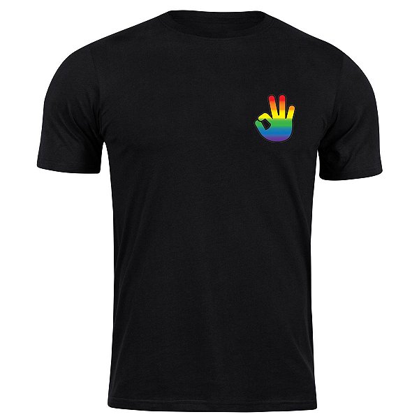 Camiseta algodão joinha lgbt camisa algodão blusa